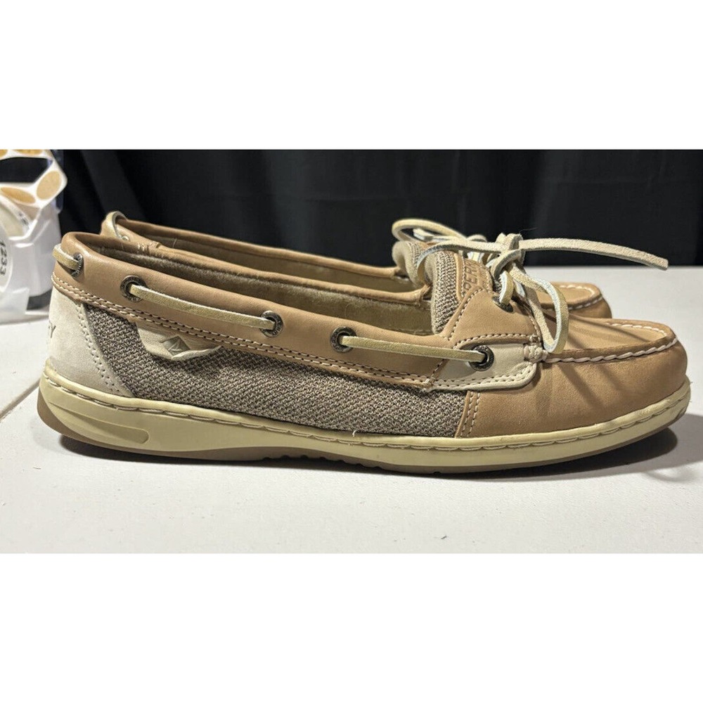 Sperry-Top Sider Angelfish Women's Linen Oat Boat Shoe Size 10M
